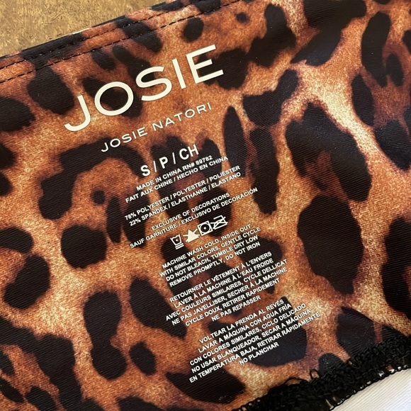 NEW Josie Natori Size Small Leopard Print Biker Shorts Athleisure New w Tags NWT - Picture 4 of 10